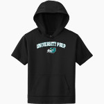 University Prep Mustangs Sport-Tek Youth Sport-Wick Fleece Short Sleeve Hoodie Front Thumbnail