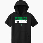 West Lutheran Warriors Sport-Tek Youth Sport-Wick Fleece Short Sleeve Hoodie Front Thumbnail
