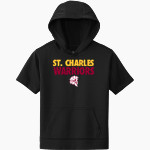 St. Charles Warriors Sport-Tek Youth Sport-Wick Fleece Short Sleeve Hoodie Front Thumbnail