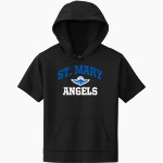 St. Mary Angels Sport-Tek Youth Sport-Wick Fleece Short Sleeve Hoodie Front Thumbnail