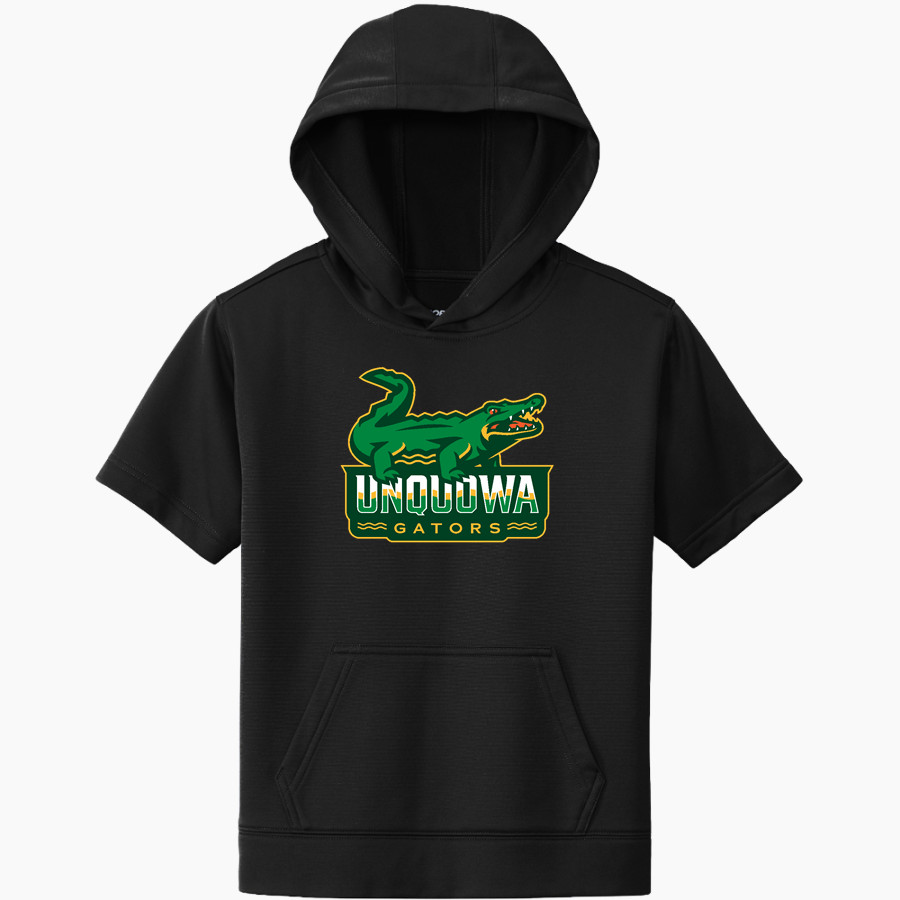 Unquowa Gators Sport-Tek Youth Sport-Wick Fleece Short Sleeve Hoodie