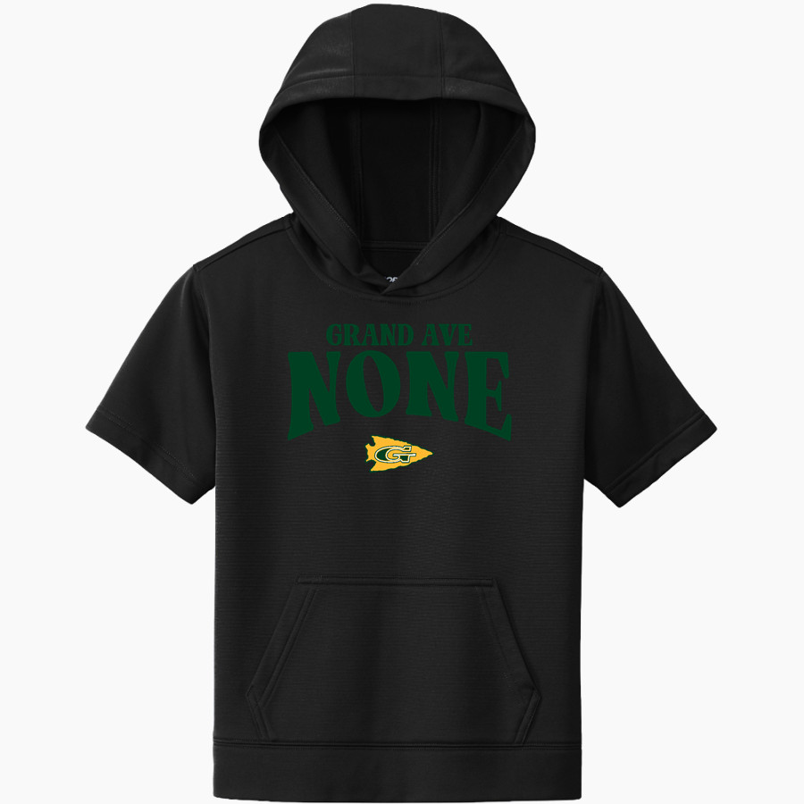 Grand Ave None <span class="pdp-name-mascot">Grand Ave None</span> Sport-Tek Youth Sport-Wick Fleece Short Sleeve Hoodie