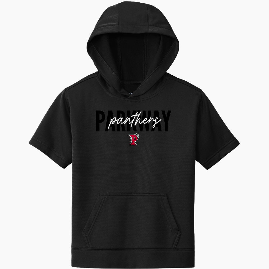 PARKWAY HIGH SCHOOL PANTHERS Sport-Tek Youth Sport-Wick Fleece Short Sleeve Hoodie