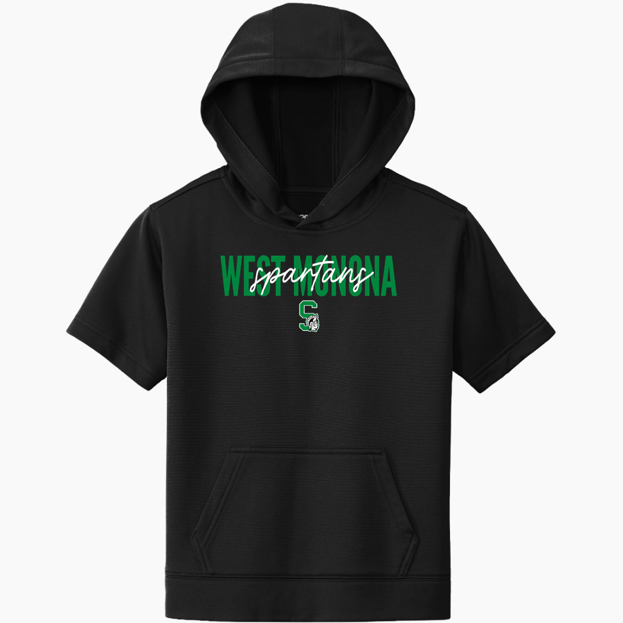 WEST MONONA HIGH SCHOOL SPARTANS Sport-Tek Youth Sport-Wick Fleece Short Sleeve Hoodie