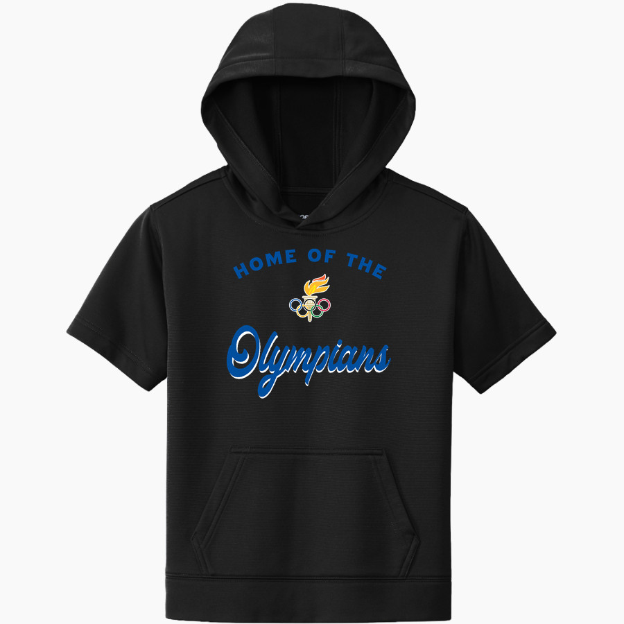 LEUZINGER HIGH SCHOOL OLYMPIANS Sport-Tek Youth Sport-Wick Fleece Short Sleeve Hoodie