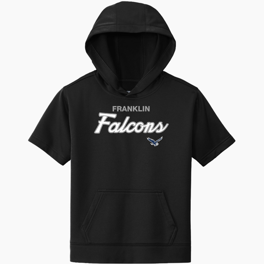 FRANKLIN CHRISTIAN ACADEMY FALCONS <span class="pdp-name-mascot">FRANKLIN FALCONS</span> Sport-Tek Youth Sport-Wick Fleece Short Sleeve Hoodie
