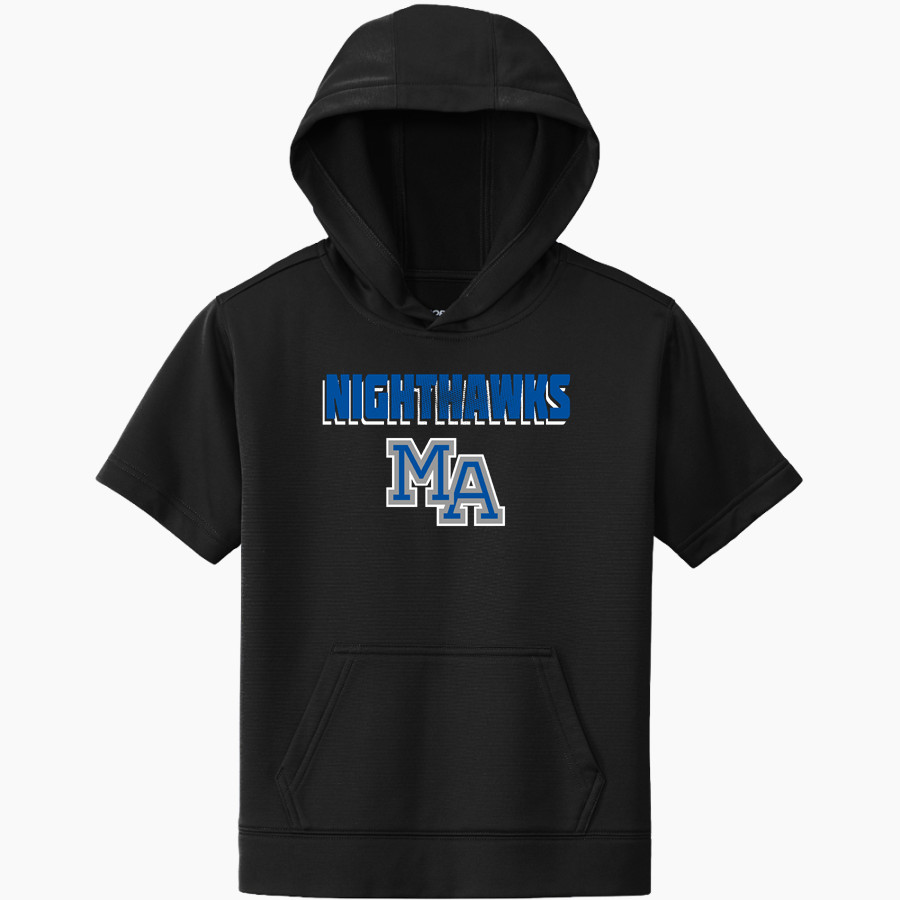 MAYWOOD ACADEMY HIGH SCHOOL NIGHTHAWKS Sport-Tek Youth Sport-Wick Fleece Short Sleeve Hoodie