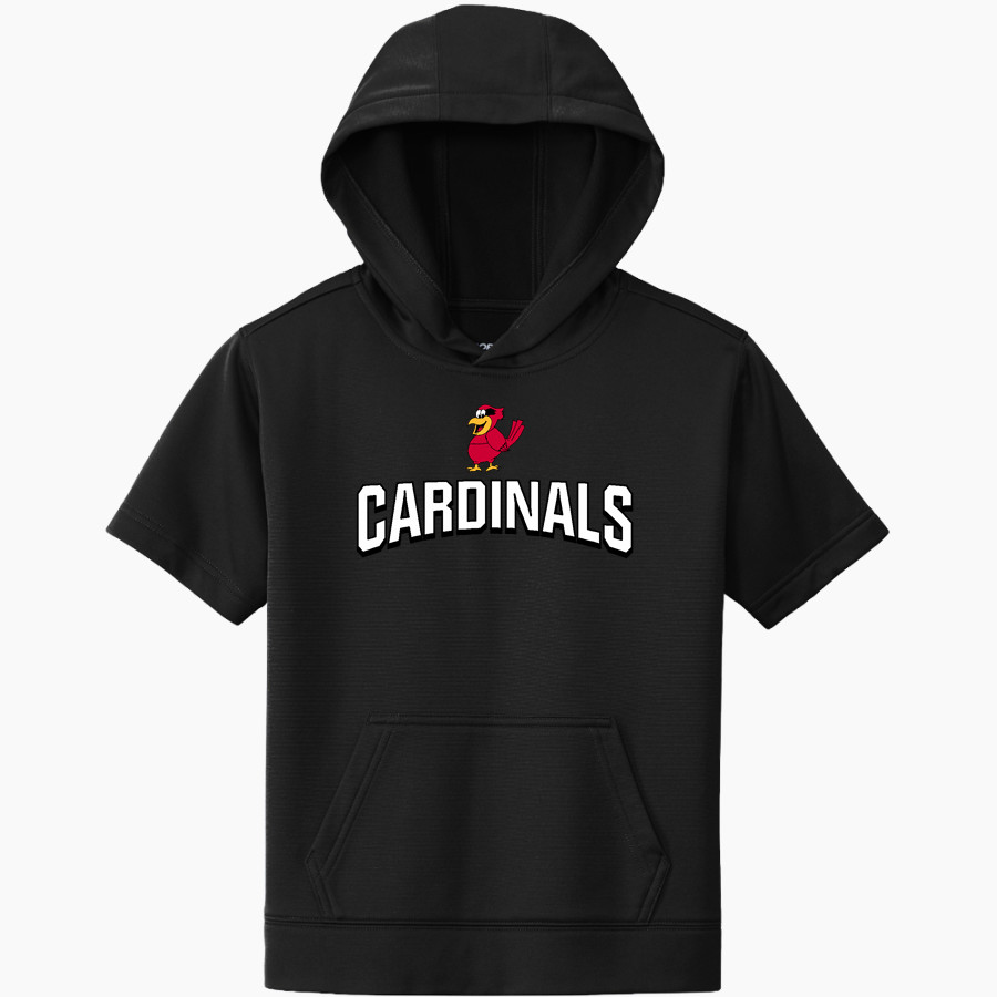 Manor Oaks Wr Bowie Cardinals <span class="pdp-name-mascot">Manor Oaks Wr Bowie Cardinals</span> Sport-Tek Youth Sport-Wick Fleece Short Sleeve Hoodie