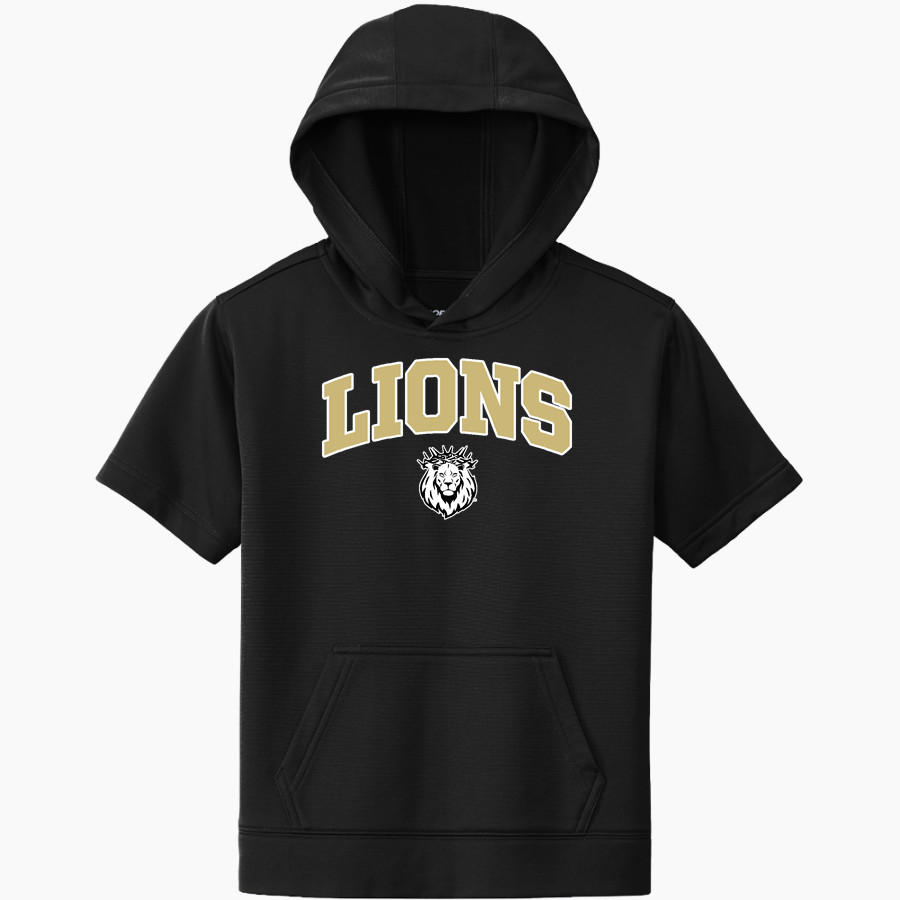 Link Lions <span class="pdp-name-mascot">Link Year Prep School Lions</span> Sport-Tek Youth Sport-Wick Fleece Short Sleeve Hoodie