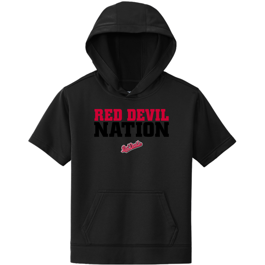 Red Devils Fastpitch <span class="pdp-name-mascot">Red Devils Fastpitch</span> Sport-Tek Youth Sport-Wick Fleece Short Sleeve Hoodie