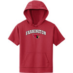 FARMINGTON HIGH SCHOOL CARDINALS <span class="pdp-name-mascot">FARMINGTON CARDINALS</span> Sport-Tek Youth Sport-Wick Fleece Short Sleeve Hoodie Front Thumbnail