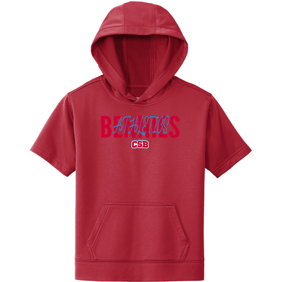 COLLEGE OF ST BENEDICT Bennies <span class="pdp-name-mascot">COLLEGE OF ST BENEDICT</span> Sport-Tek Youth Sport-Wick Fleece Short Sleeve Hoodie