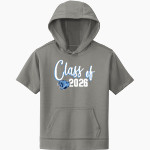 CROW HIGH SCHOOL Cougars Online Store Sport-Tek Youth Sport-Wick Fleece Short Sleeve Hoodie Front Thumbnail
