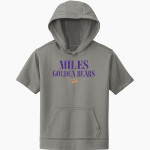 Miles Golden Bears Sport-Tek Youth Sport-Wick Fleece Short Sleeve Hoodie Front Thumbnail