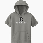 CISTERCIAN PREPARATORY SCHOOL HAWKS <span class="pdp-name-mascot">CISTERCIAN HAWKS</span> Sport-Tek Youth Sport-Wick Fleece Short Sleeve Hoodie Front Thumbnail