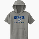 REAVIS HIGH SCHOOL RAMS Sport-Tek Youth Sport-Wick Fleece Short Sleeve Hoodie Front Thumbnail
