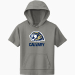 Calvary Lions <span class="pdp-name-mascot">Calvary Lions</span> Sport-Tek Youth Sport-Wick Fleece Short Sleeve Hoodie Front Thumbnail