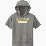 PERRYSBURG HIGH SCHOOL YELLOW JACKETS <span class="pdp-name-mascot">PERRYSBURG YELLOW JACKETS</span> Sport-Tek Youth Sport-Wick Fleece Short Sleeve Hoodie Front Thumbnail