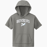 Kohler Bombers <span class="pdp-name-mascot">Kohler Bombers</span> Sport-Tek Youth Sport-Wick Fleece Short Sleeve Hoodie Front Thumbnail