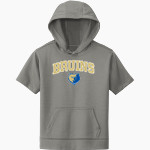 Brentwood Lacrosse Club Online Store <span class="pdp-name-mascot">Brentwood Bruins</span> Sport-Tek Youth Sport-Wick Fleece Short Sleeve Hoodie Front Thumbnail