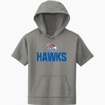 Riverton Hawks Sport-Tek Youth Sport-Wick Fleece Short Sleeve Hoodie Front Thumbnail
