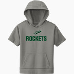 South Rock Creek Rockets <span class="pdp-name-mascot">South Rock Creek School Rockets</span> Sport-Tek Youth Sport-Wick Fleece Short Sleeve Hoodie Front Thumbnail