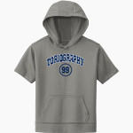 Toriography Dance TDC Sport-Tek Youth Sport-Wick Fleece Short Sleeve Hoodie Front Thumbnail