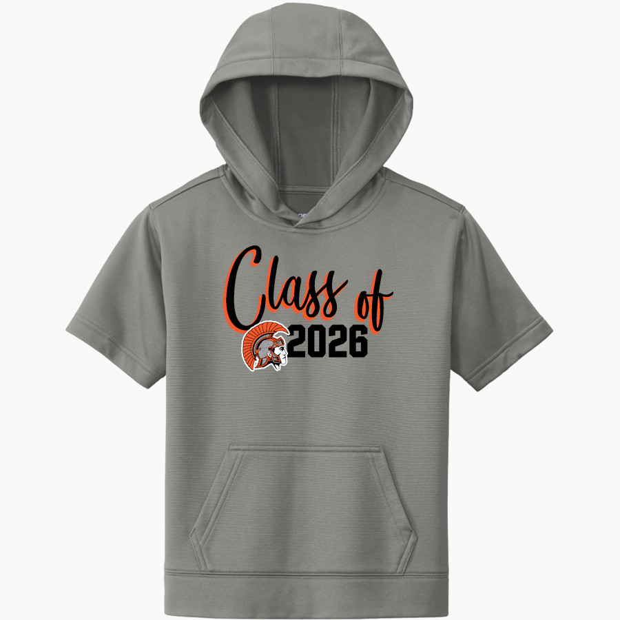 THORNAPPLE KELLOGG HIGH SCHOOL TROJANS Sport-Tek Youth Sport-Wick Fleece Short Sleeve Hoodie