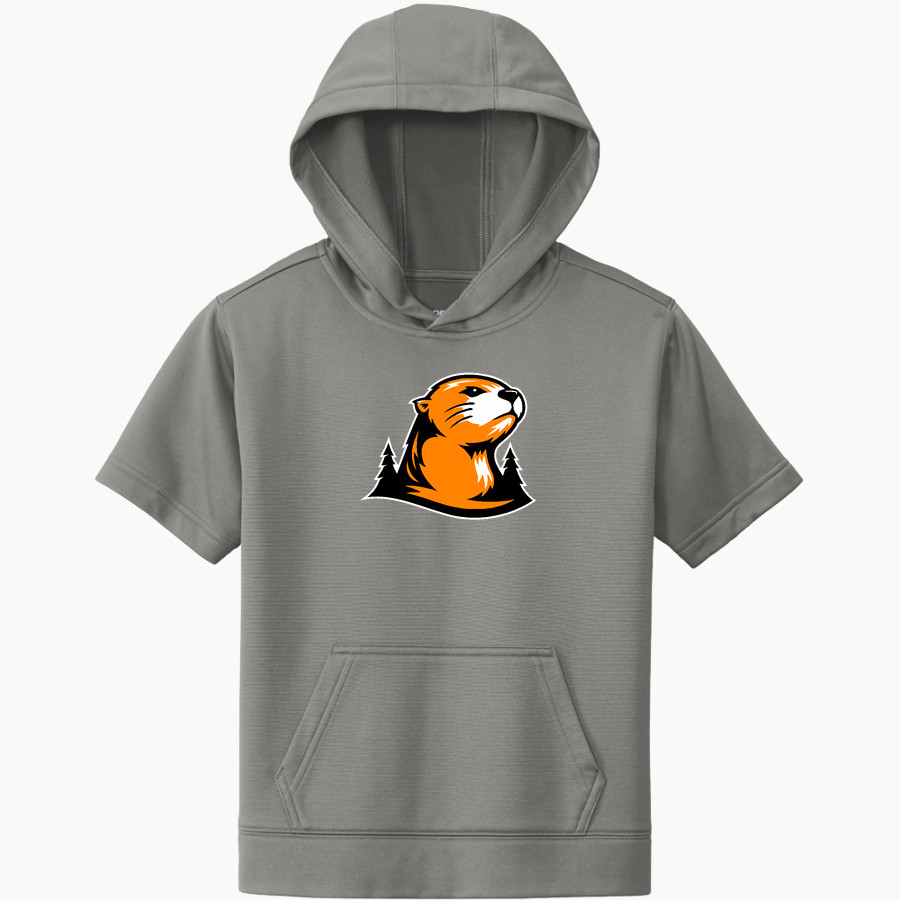 Lewis & Clark College The Official Online Store Sport-Tek Youth Sport-Wick Fleece Short Sleeve Hoodie