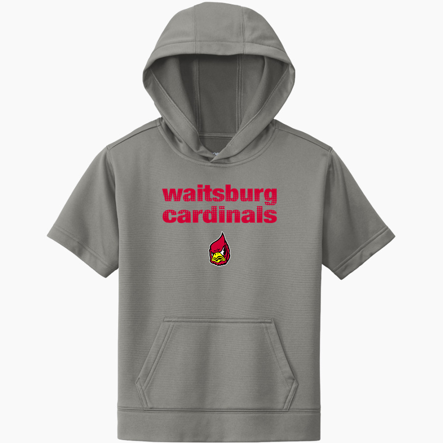 Waitsburg Cardinals Sport-Tek Youth Sport-Wick Fleece Short Sleeve Hoodie