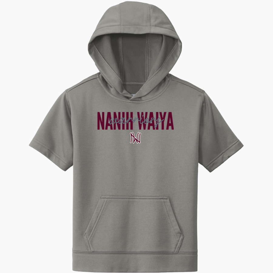 NANIH WAIYA HIGH SCHOOL WARRIORS <span class="pdp-name-mascot">NANIH WAIYA WARRIORS</span> Sport-Tek Youth Sport-Wick Fleece Short Sleeve Hoodie