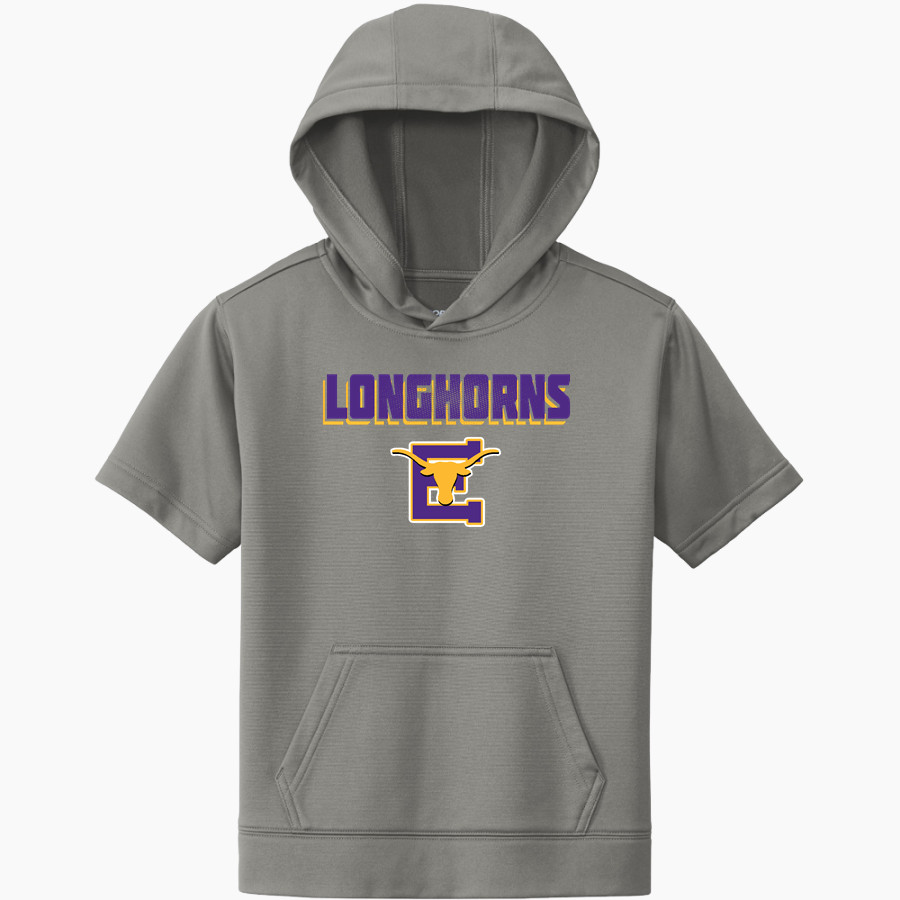 EARLY HIGH SCHOOL LONGHORNS Sport-Tek Youth Sport-Wick Fleece Short Sleeve Hoodie