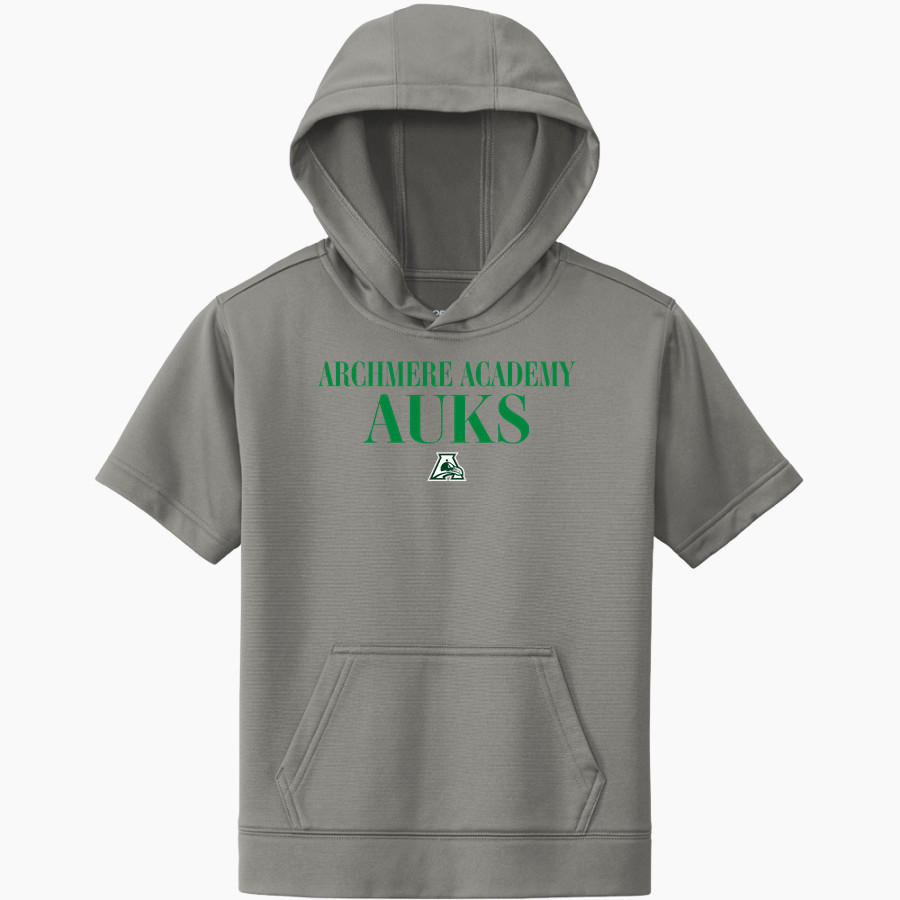 ARCHMERE ACADEMY AUKS <span class="pdp-name-mascot">ARCHMERE ACADEMY AUKS</span> Sport-Tek Youth Sport-Wick Fleece Short Sleeve Hoodie