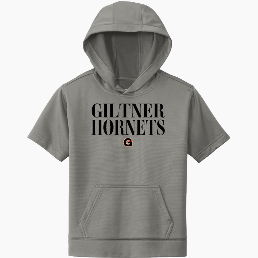 Giltner Hornets <span class="pdp-name-mascot">Giltner Hornets</span> Sport-Tek Youth Sport-Wick Fleece Short Sleeve Hoodie