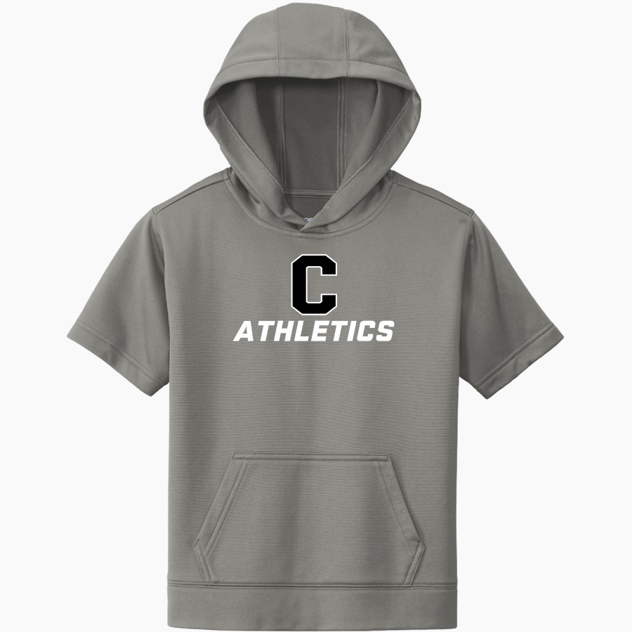 CISTERCIAN PREPARATORY SCHOOL HAWKS <span class="pdp-name-mascot">CISTERCIAN HAWKS</span> Sport-Tek Youth Sport-Wick Fleece Short Sleeve Hoodie