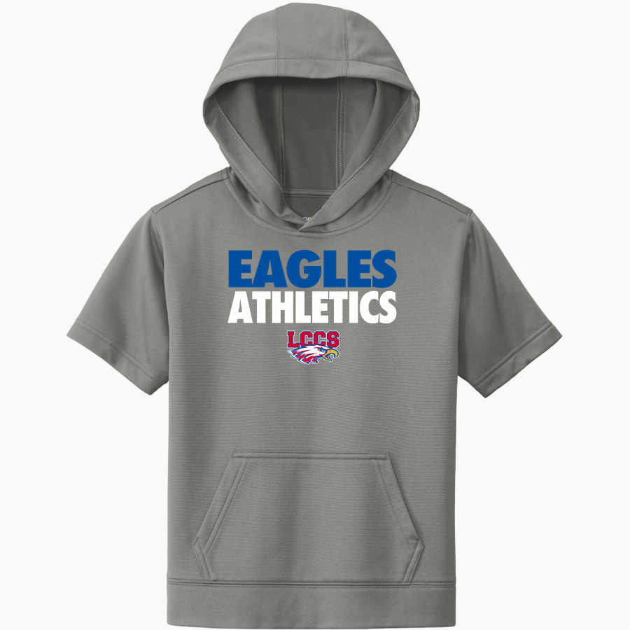 LAKE COUNTRY CHRISTIAN SCHOOL EAGLES Sport-Tek Youth Sport-Wick Fleece Short Sleeve Hoodie