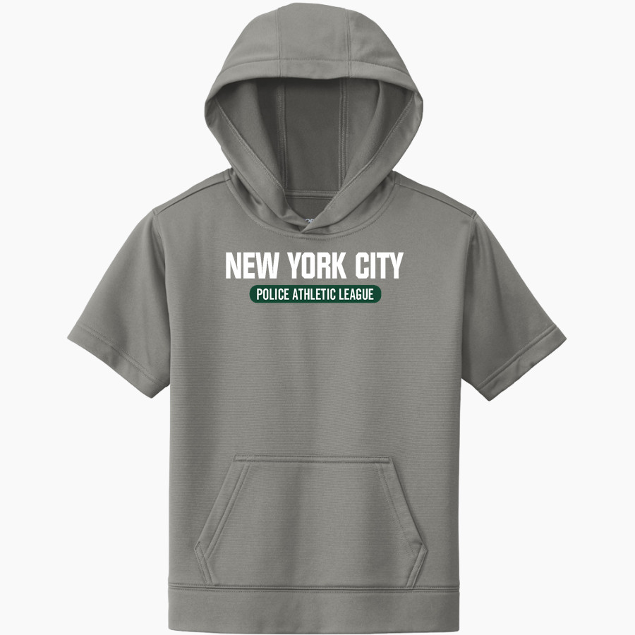 NYC Police Athletic League Online Store <span class="pdp-name-mascot">New York City PAL</span> Sport-Tek Youth Sport-Wick Fleece Short Sleeve Hoodie