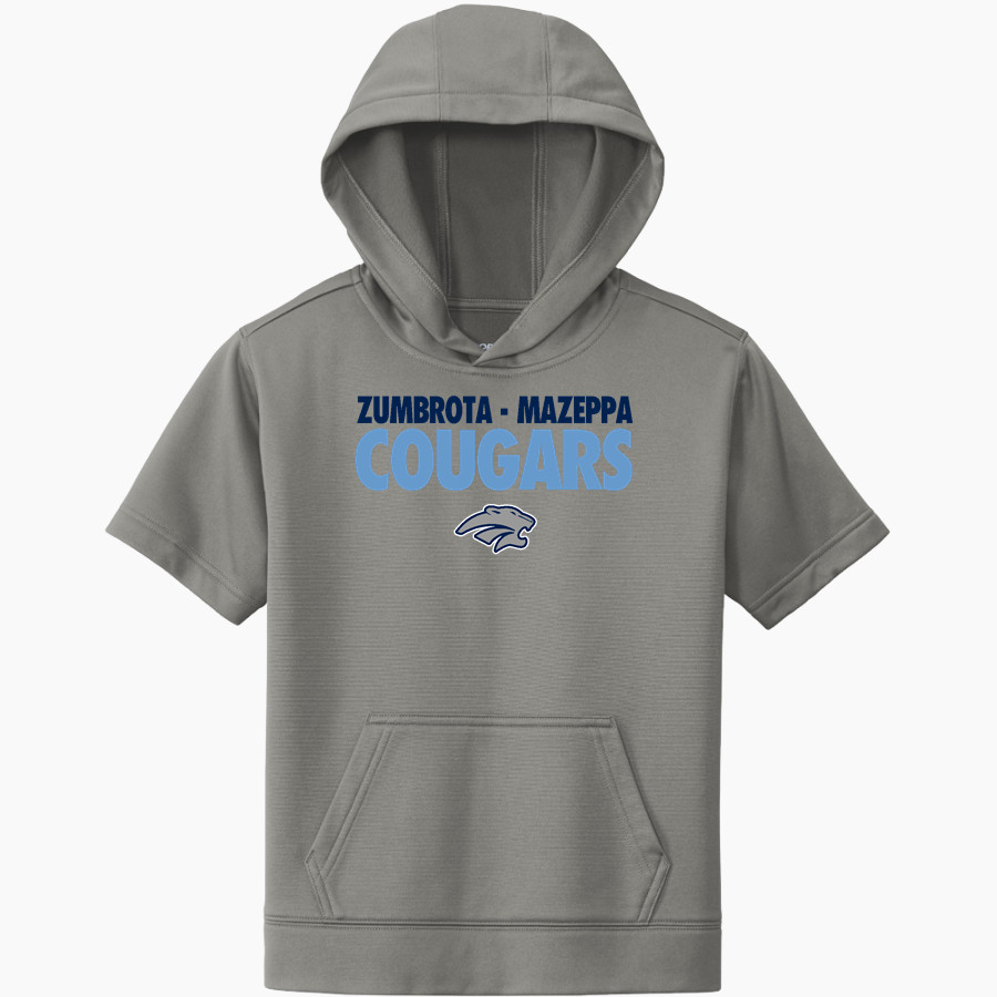 ZUMBROTA-MAZEPPA HIGH SCHOOL COUGARS <span class="pdp-name-mascot">ZUMBROTA - MAZEPPA COUGARS</span> Sport-Tek Youth Sport-Wick Fleece Short Sleeve Hoodie