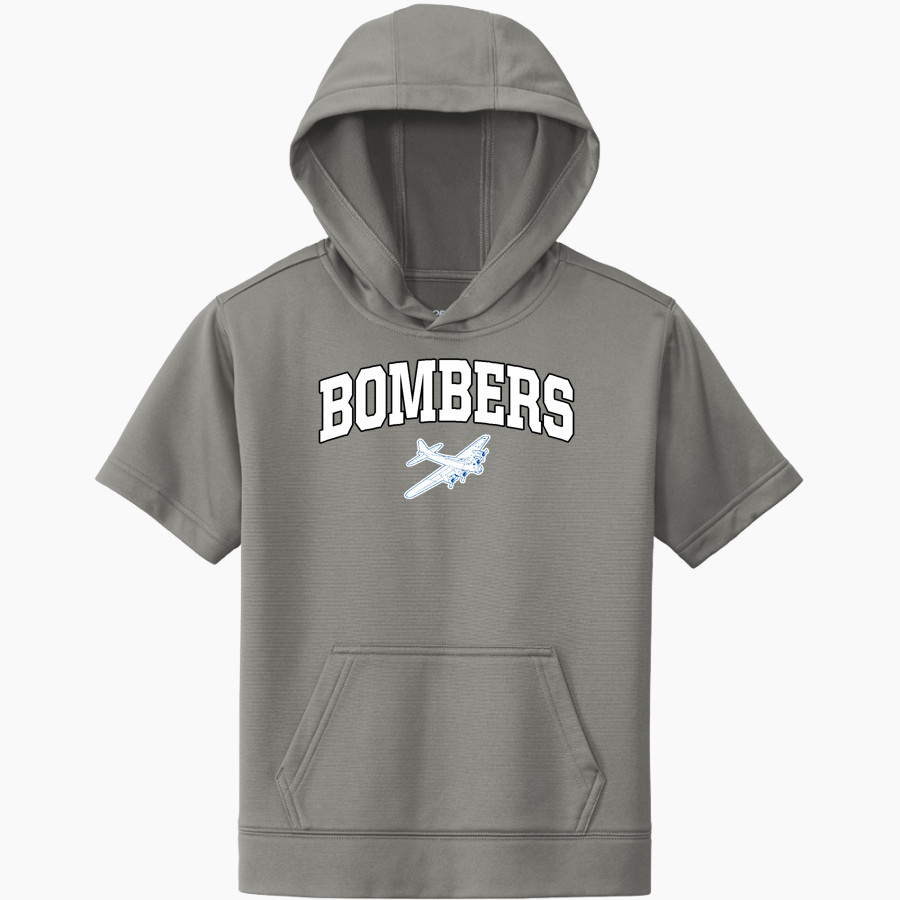 Kohler Bombers <span class="pdp-name-mascot">Kohler Bombers</span> Sport-Tek Youth Sport-Wick Fleece Short Sleeve Hoodie
