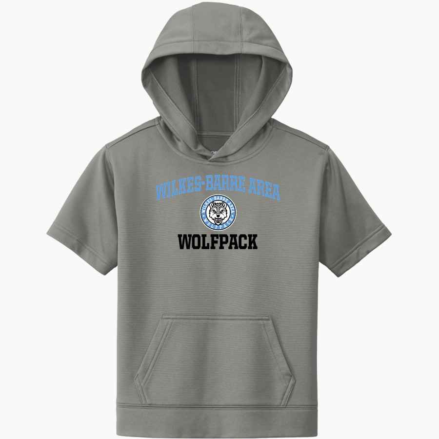 Wilkes-Barre Area Wolfpack <span class="pdp-name-mascot">Wilkes-Barre Wolfpack</span> Sport-Tek Youth Sport-Wick Fleece Short Sleeve Hoodie