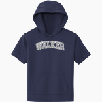 Walker Bulldogs Sport-Tek Youth Sport-Wick Fleece Short Sleeve Hoodie Front Thumbnail