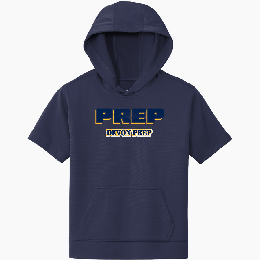 Devon Prep <span class="pdp-name-mascot">Devon Tide</span> Sport-Tek Youth Sport-Wick Fleece Short Sleeve Hoodie