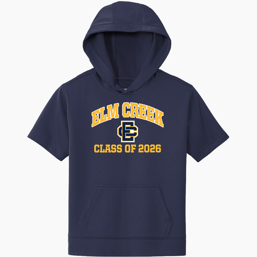 Elm Creek Buffaloes <span class="pdp-name-mascot">Elm Creek Buffaloes</span> Sport-Tek Youth Sport-Wick Fleece Short Sleeve Hoodie