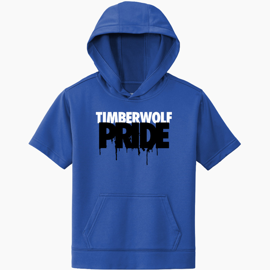 Howard Valentine Timberwolves <span class="pdp-name-mascot">Howard Valentine Timberwolves</span> Sport-Tek Youth Sport-Wick Fleece Short Sleeve Hoodie