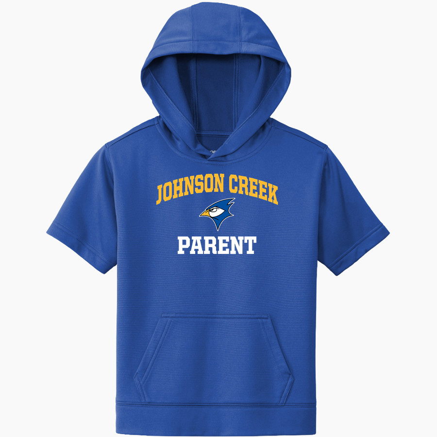Johnson Creek BlueJays <span class="pdp-name-mascot">Johnson Creek Blue Jays</span> Sport-Tek Youth Sport-Wick Fleece Short Sleeve Hoodie