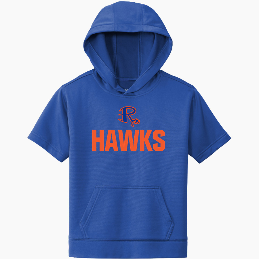 Riverton Hawks Sport-Tek Youth Sport-Wick Fleece Short Sleeve Hoodie