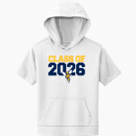 Rochester YellowJackets <span class="pdp-name-mascot">University of Rochester Athletics</span> Sport-Tek Youth Sport-Wick Fleece Short Sleeve Hoodie Front Thumbnail