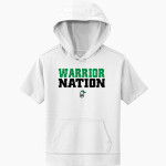 West Lutheran Warriors Sport-Tek Youth Sport-Wick Fleece Short Sleeve Hoodie Front Thumbnail