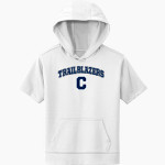 DETROIT CENTRAL HIGH SCHOOL TRAILBLAZERS <span class="pdp-name-mascot">DETROIT TRAILBLAZERS</span> Sport-Tek Youth Sport-Wick Fleece Short Sleeve Hoodie Front Thumbnail