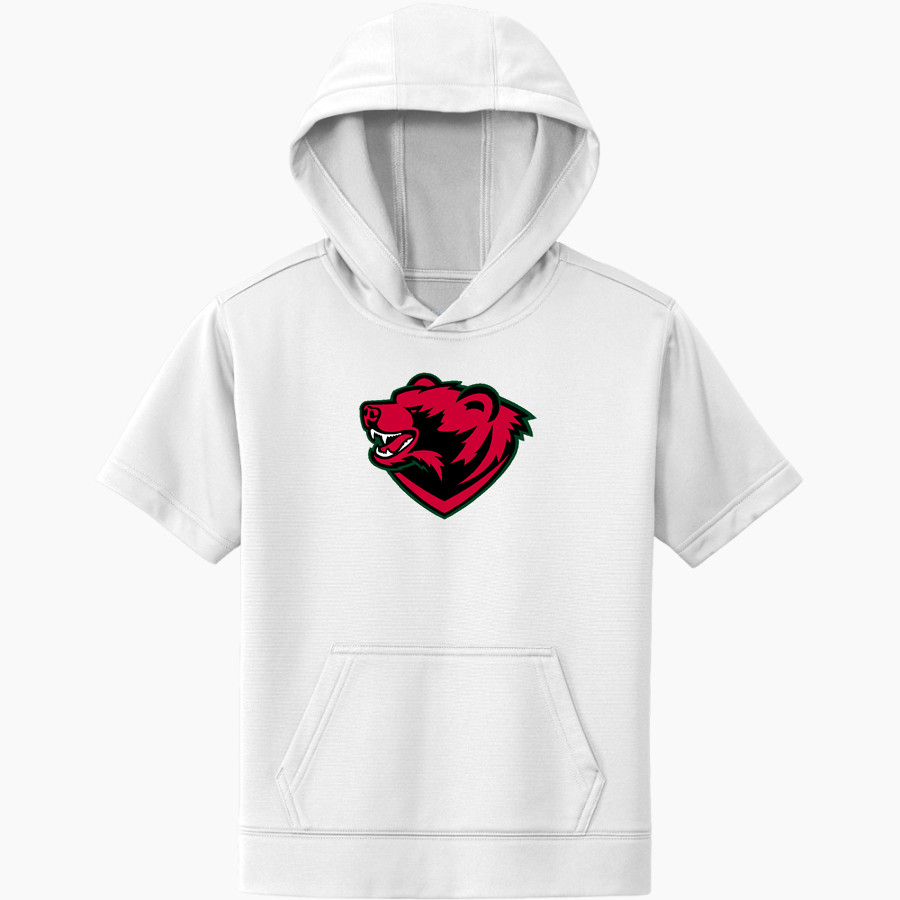 WashU Online Store <span class="pdp-name-mascot">Washington University Bears</span> Sport-Tek Youth Sport-Wick Fleece Short Sleeve Hoodie